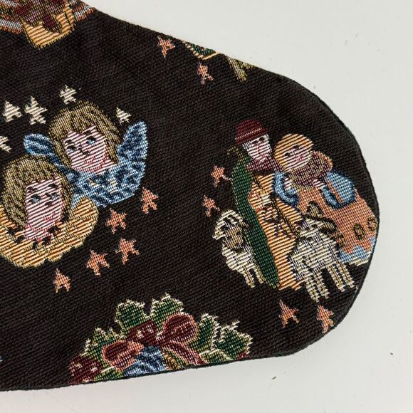 Vintage Tapestry & Velvet Christmas Stocking - Picture 3 of 9